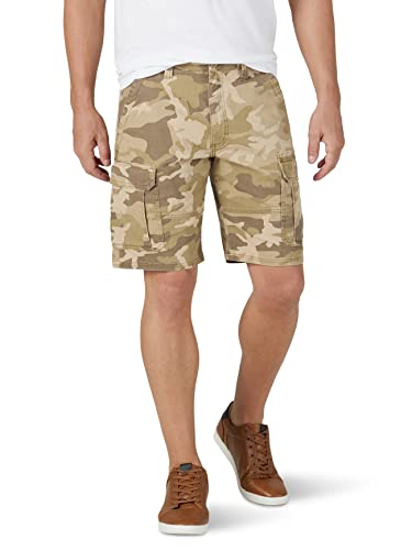 Wrangler Authentics Herren Klassische Stretch-Cargo-Shorts mit lockerer Passform Cargos, Jungle Elmwood Camo, 56 von Wrangler Authentics