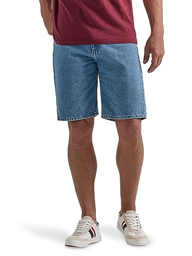 Wrangler Authentics Herren Klassische fünf Taschen und lockerer Passform Jeans-Shorts, Light Stonewash, 54 DE von Wrangler Authentics