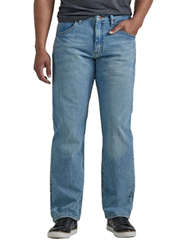 Wrangler Authentics Herren Klassische 5-Pocket Relaxed Fit Jeans, Bleached Denim Flex, 31W / 30L von Wrangler Authentics