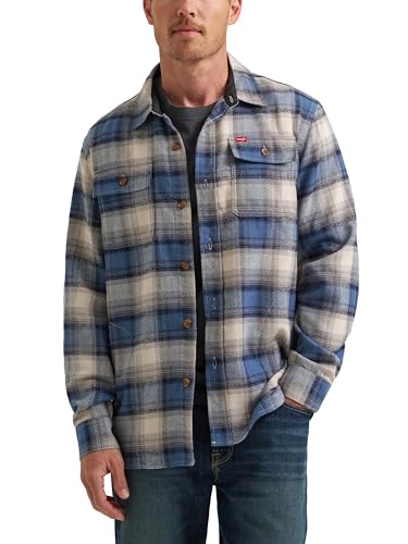 Wrangler Authentics Herren Langarm Flanell Hemdjacke, Bering Sea Plaid, XX-Large von Wrangler Authentics