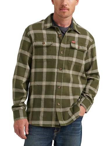 Wrangler Authentics Herren Langarm Flanell Hemdjacke, Forest Night Plaid, 3X von Wrangler Authentics