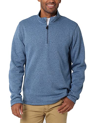 Wrangler Authentics Herren Langarm Fleece Viertelreißverschluss, Riviera, L von Wrangler Authentics
