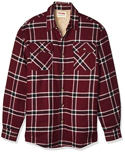 Wrangler Authentics Herren Long Sleeve Sherpa Lined Shirt Jacket Hemd mit Button-Down-Kragen, Hafen gelbbraun, XX-Large Wrangler Authentics Herren Long Sleeve Sherpa Lined Shirt Jacket Hemd mit Button-Down-Kragen, Hafen gelbbraun, XX-Large von Wrangler Authentics