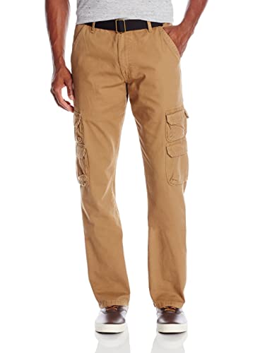 Wrangler Authentics Herren-Cargohose mit gerader Passform und geradem Bein, Eichel, Köper, 33W / 32L von Wrangler Authentics