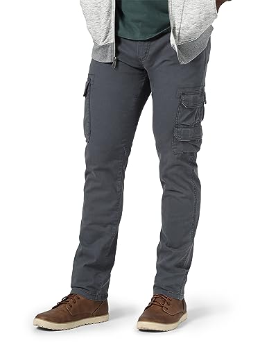 Wrangler Authentics Herren Regular Tapered Cargo Hose, Zinnfarben, 42W / 30L von Wrangler Authentics