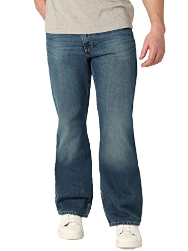 Wrangler Authentics Herren Bootcut lockerer Passform Jeans, Mittel-Indigo, 31W / 32L von Wrangler Authentics