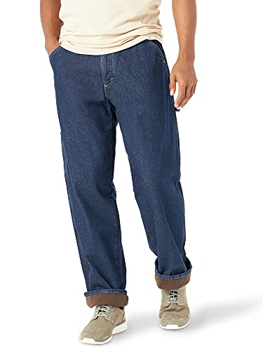 Wrangler Authentics Herren Schreinerhose mit Fleece gefüttert Lässige Hose, Dunkles Indigoblau, Bundweite: 91 cm, beinlänge: 76 cm (36 W / 30 L) von Wrangler Authentics