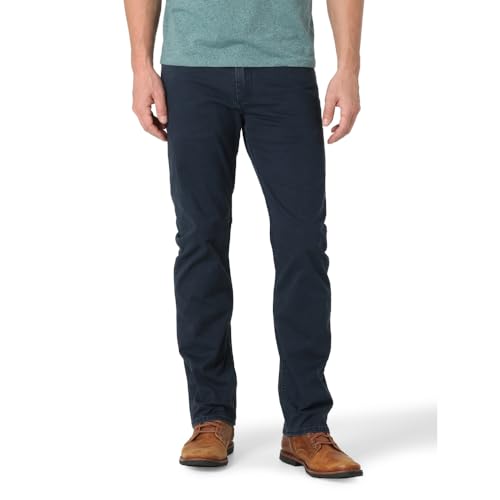 Wrangler Authentics Herren Slim Fit Straight Leg Jeans, Saphir, dunkel, 40W / 30L von Wrangler Authentics