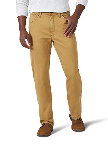 Wrangler Authentics Herren Straight Fit Twill Hose, Gebürstete Mandel, 38W / 30L von Wrangler Authentics