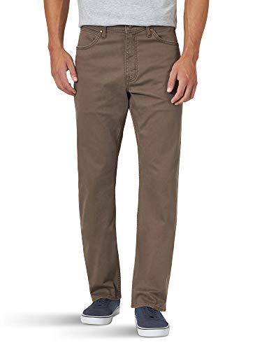 Wrangler Authentics Herren Straight Fit Twill Hose, Major Braun, 36W / 32L von Wrangler Authentics