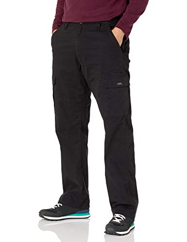 Wrangler Authentics Herren Cargohose mit lockerer Passform Lässige Hose, Schwarz, Bundweite: 91 cm, beinlänge: 76 cm (36 W / 30 L) von Wrangler Authentics