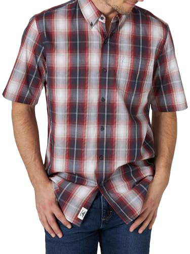 Wrangler Authentics Herren Zhesp4r Hemd mit Button-Down-Kragen, Palisander-kariert, XL von Wrangler Authentics