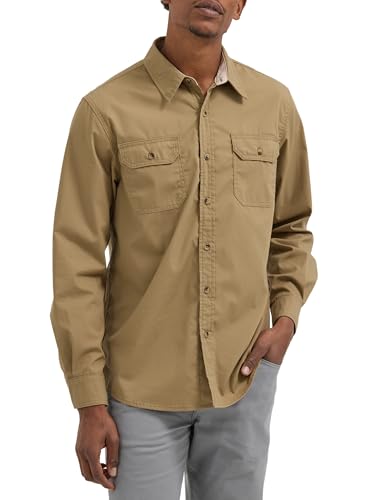 Wrangler Authentics Klassisches gewebtes Herrenhemd, Ulmenholz, Klein von Wrangler Authentics