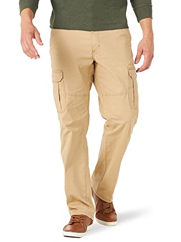 Wrangler Authentics Men's Relaxed Fit Stretch Cargo Pant, Travertine Ripstop, 40W x 34L von Wrangler Authentics