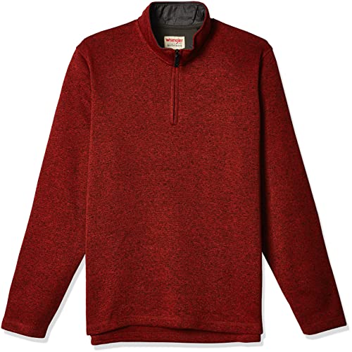 Wrangler Authentics Mens Langarm Jacke Langärmeliges Fleece-viertel-reißverschluss. Pullover, Bossa Nova, 3X-Large von Wrangler Authentics