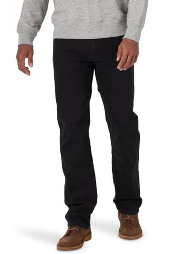 Wrangler Herren Regular Fit Comfort Flex Waist Jeans, schwarz, 42W / 32L von Wrangler Authentics