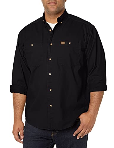 Wrangler Riggs Workwear Herren Logger Twill Langarm Arbeitshemd, schwarz, X-Groß von Wrangler