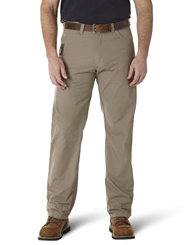 Wrangler Herren Riggs Workwear Big & Tall Ripstop technische Hose Arbeitshose, Dunkles Khaki, 46W / 34L von Wrangler