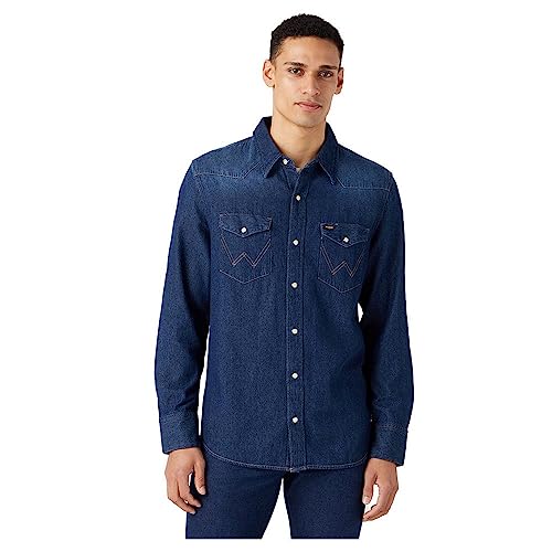 Wrangler Herren 27mw Shirt, Dark Stone, M EU von Wrangler