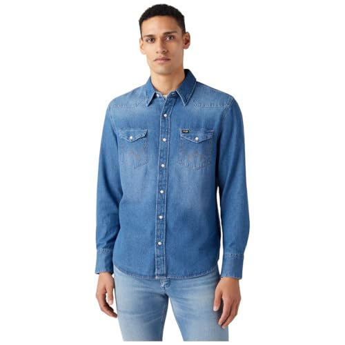 Wrangler Herren 27mw Shirt, Icon Mid Stone, 3XL EU von Wrangler