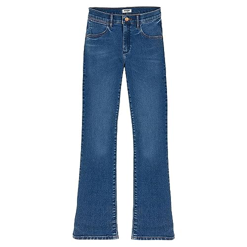 Wrangler Damen Bootcut Jeans, Camellia, 29W / 32L von Wrangler