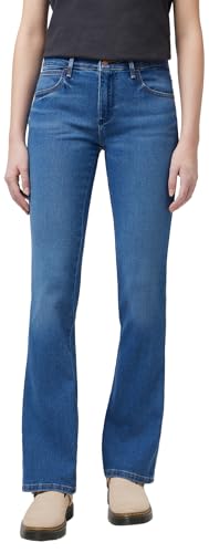 Wrangler Damen Bootcut Jeans, Camellia, 33W / 32L von Wrangler