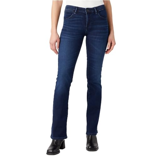 Wrangler Damen Bootcut Jeans, Nightshade, 29W / 32L von Wrangler