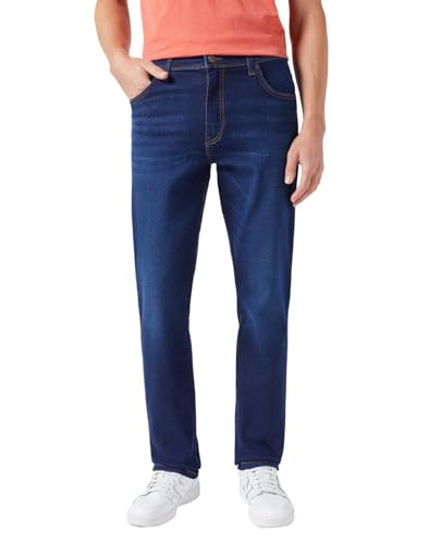 Wrangler Herren Jeans Texas Slim - Blau - Night Shade W29-W50 Stretch Baumwolle, Größe:30W / 30L, Farbe:Night Shade 112350865 von Wrangler