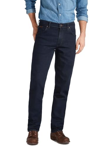 WRANGLER Herren Jeans TEXAS STRETCH Regular Fit, blue black (001), 34/32 von Wrangler