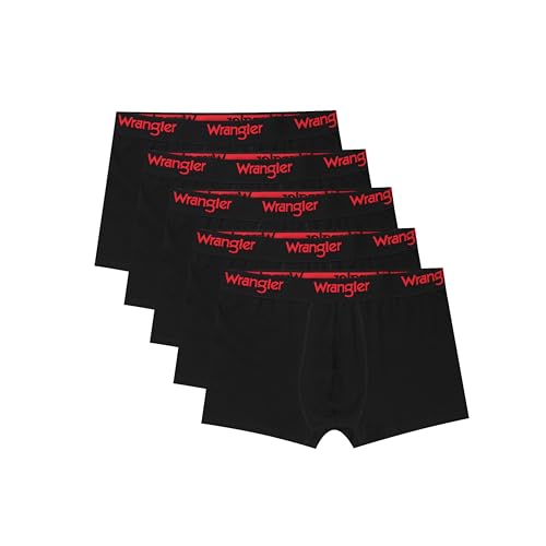WRANGLER Herren Men's Boxer Shorts in Black Boxershorts, Black, WRANGLER Herren Men's Boxer Shorts in Black Boxershorts, Black, von Wrangler