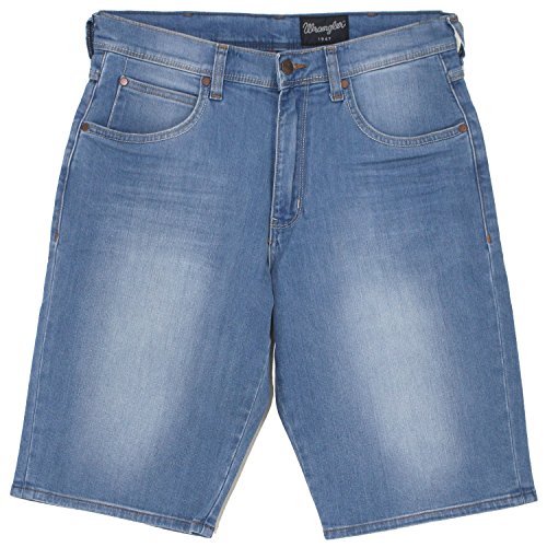 Wrangler, Shorts, Herren Kurze Jeans Stretchdenim Tropical Wind Blue W 31 [19940] von Wrangler
