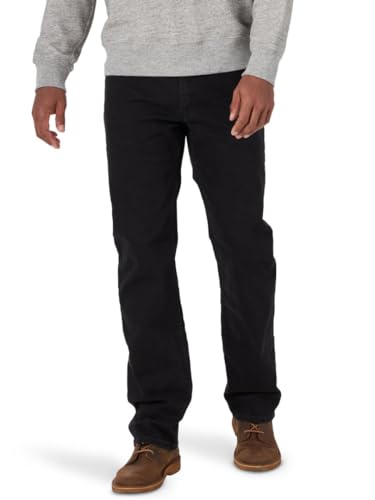 Wrangler Men's Regular Flex Jeans, Black, 36W / 32L von Wrangler Authentics