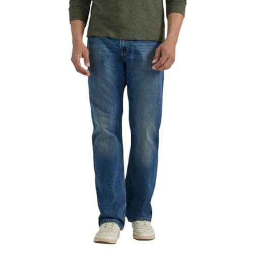 Wrangler Herren Bootcut Lockerer Passform Jeans, Mittel-Indigo, 32W / 32L von Wrangler Authentics