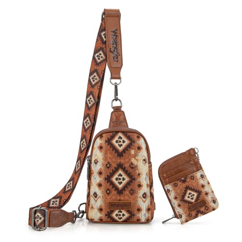 Wrangler Aztec Crossbody Sling Bags for Women Wallet Set, 2101 Brown, Einheitsgröße Wrangler Aztec Crossbody Sling Bags for Women Wallet Set, 2101 Brown, Einheitsgröße von Wrangler