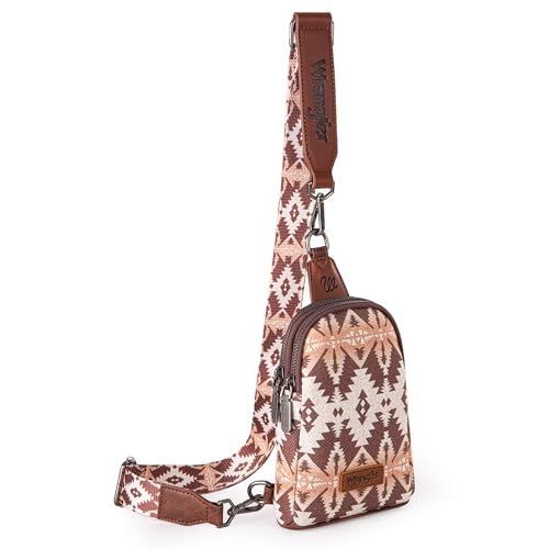 Wrangler Aztec Sling Bag Southwest Crossbody Bags Trendy Chest Bag, Heller Kaffee, Einheitsgröße Wrangler Aztec Sling Bag Southwest Crossbody Bags Trendy Chest Bag, Heller Kaffee, Einheitsgröße von Wrangler