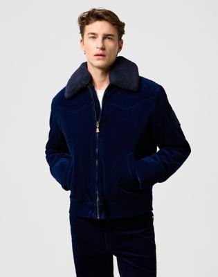 Wrangler Blue Bell Aviator Relaxed Jacket Indigo Größe XXL von Wrangler