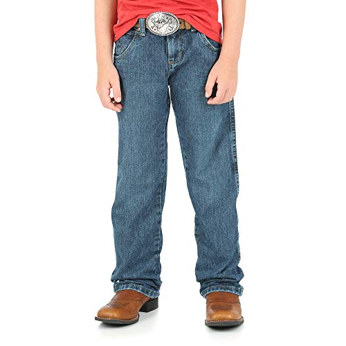 Wrangler Boys' Big Retro Relaxed Fit Straight Leg Jean, Everyday Blue, 14 Slim von Wrangler