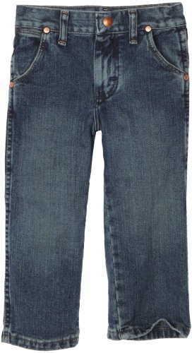 Wrangler Boys' Cowboy Cut Relaxed Fit Jean, Subtle Worn Denim, 11 Regular von Wrangler