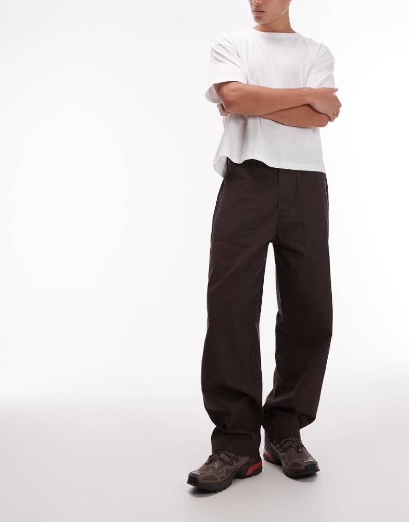 Wrangler - Casey Jones Workwear - Gerade Hose in Braun von Wrangler