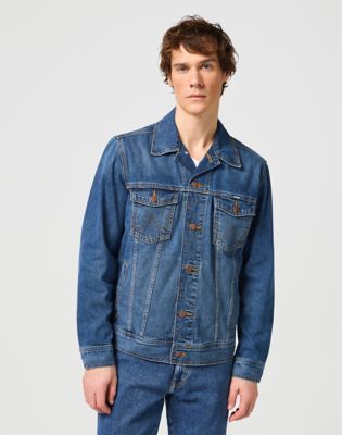 Wrangler Regular Classic Denim Jacket Mid Stone Größe 3XL von Wrangler