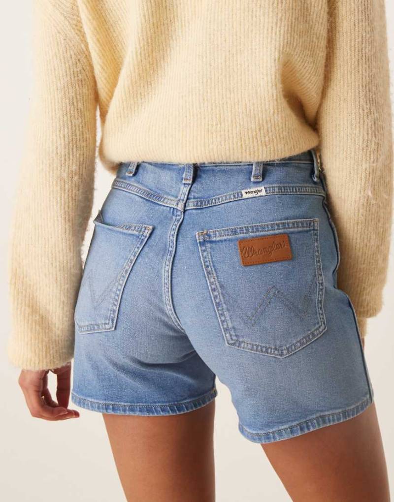 Wrangler - Cowboy-Jeansshorts in Indigoblau, 5 Zoll Schrittlänge von Wrangler