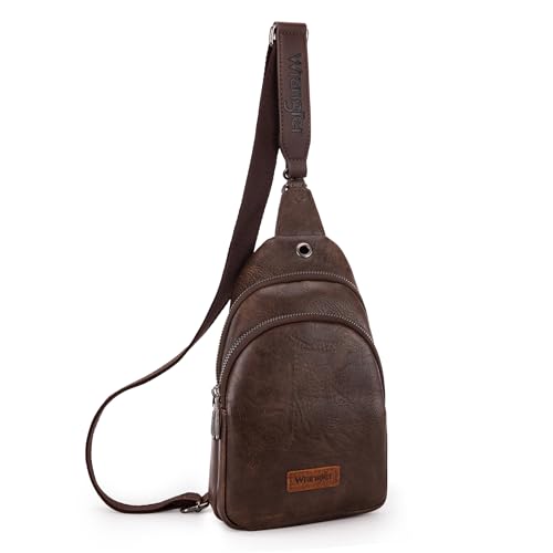 Wrangler Crossbody-Tasche für Damen, Umhängetasche mit abnehmbarem Riemen, E-Kaffee von Wrangler