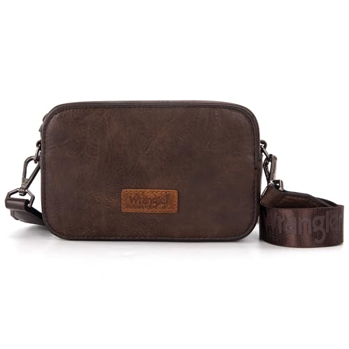 Wrangler Crossbody Taschen für Frauen Kamera Geldbörse, Kaffee, B2B-WG128-2025CF von Wrangler