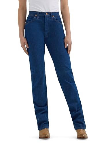 Wrangler Damen Cowboy-Schnitt High Rise Slim Fit Tapered Leg Jeans, Vorwäsche, 3W x 36L von Wrangler