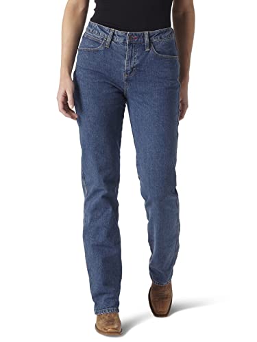 Wrangler Damen Cowgirl Cut Slim Fit High Rise Stretch Jeans, Stonewash, 13W x 36L von Wrangler