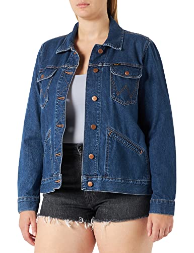 Wrangler Damen Denim Jacket Jeansjacke, River Stone, XS von Wrangler