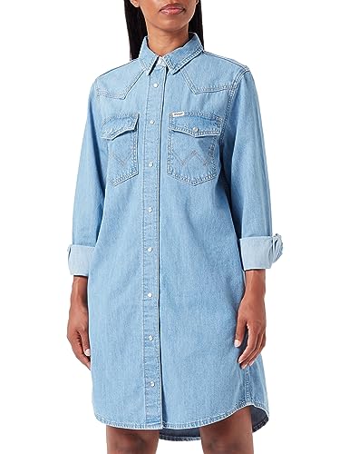 Wrangler Damen Denim Shirt Casual Dress, Scare Crow​, M EU von Wrangler