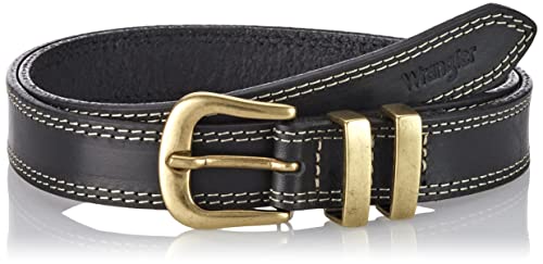 Wrangler Damen Double Loop Belt, Schwarz, 75 EU von Wrangler