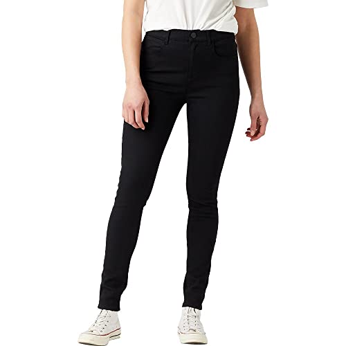 Wrangler Damen HIGH Rise Skinny Jeans, Future Black, 40W / 32L von Wrangler