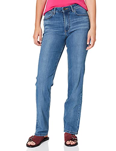Wrangler Damen HIGH Rise Straight Jeans, Rocky, 34W / 34L von Wrangler